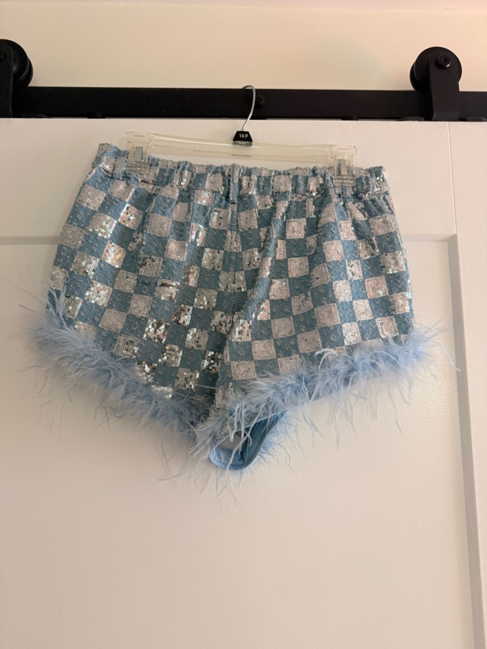 Line & Dot Silver Sequin Shorts - Picture 4 of 4